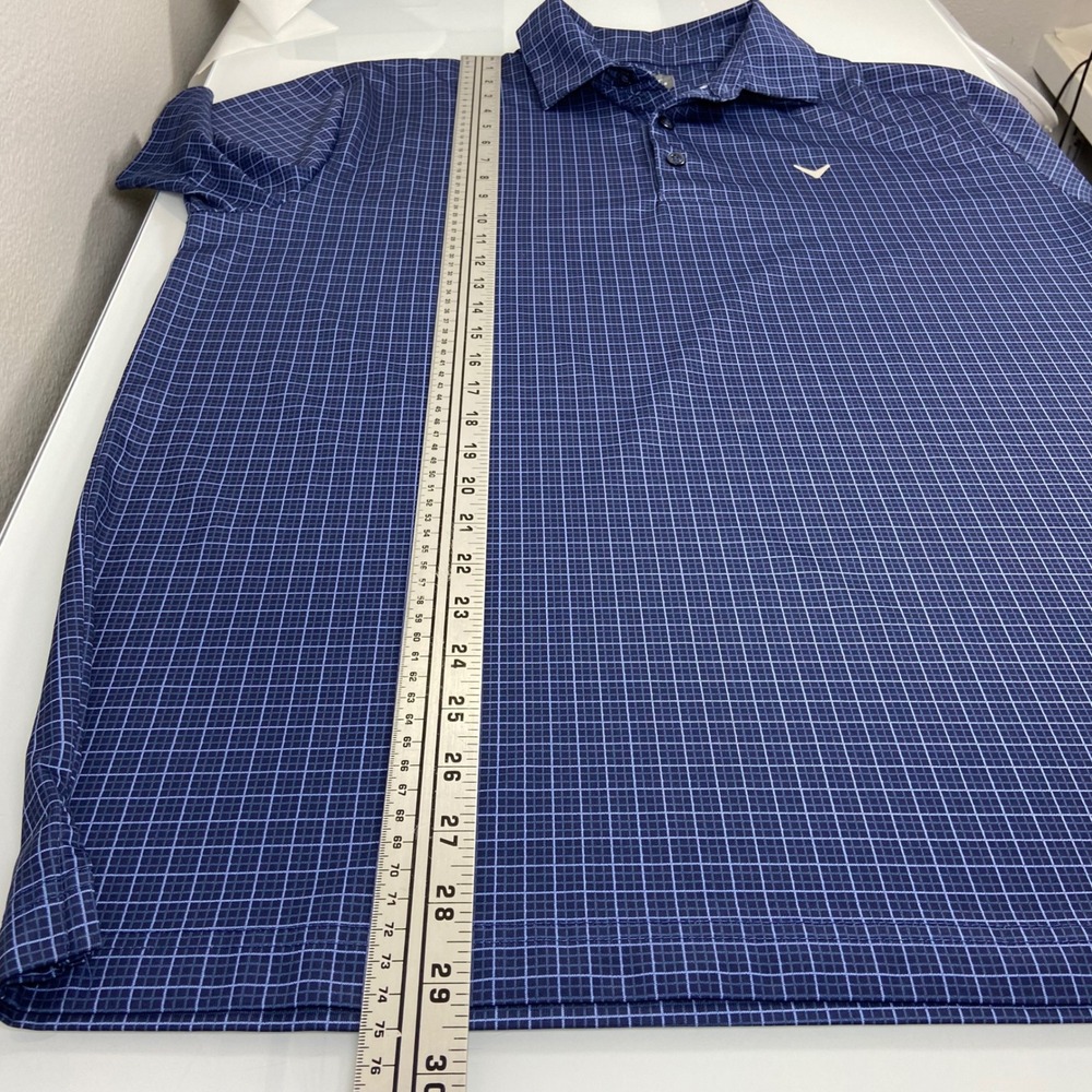 Callaway Mens Large Blue Grid Opti-Dri Golf Polo Shirt Short Sleeve‎ READ - Picture 3 of 7